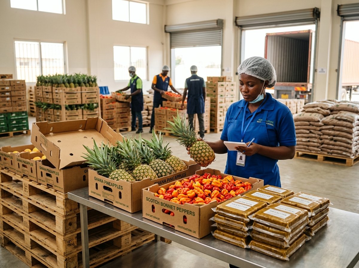 Agricultural quality inspection of export produce in Ghana